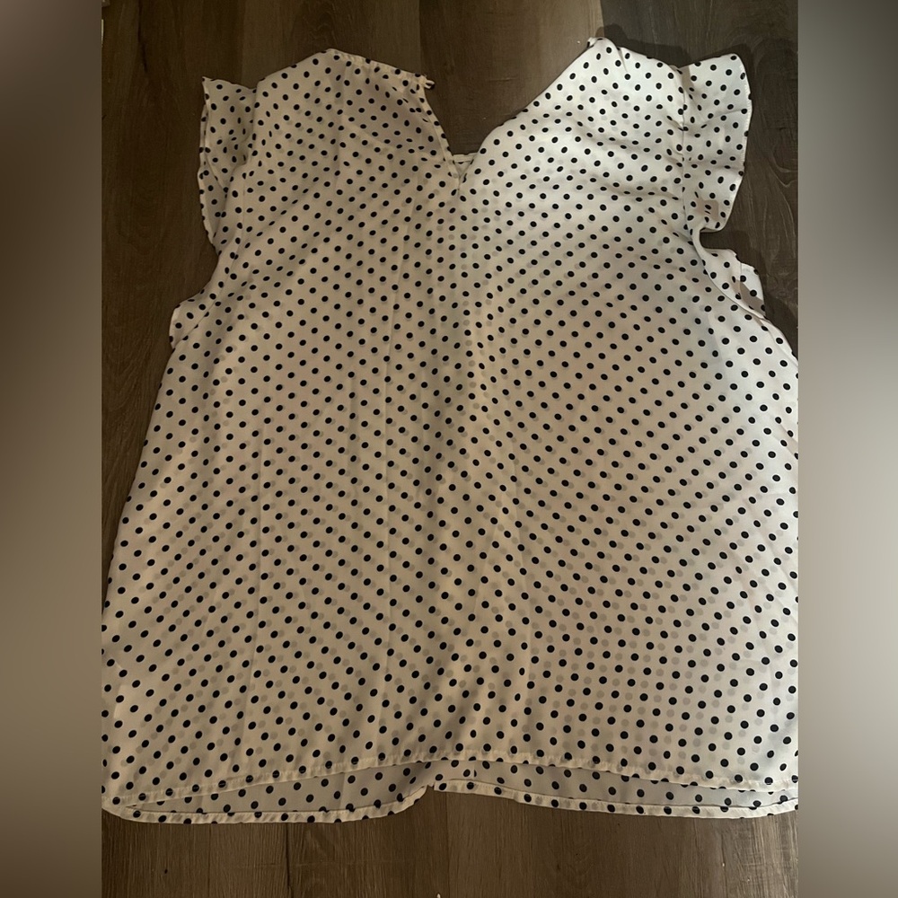 Forever 21 Black and White Polka Dot Blouse